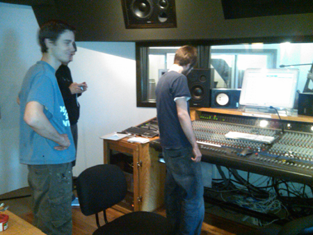 Raf, Pavel, and Tim Engineers Raf, Pavel, and Tim excited to be working in the new studio